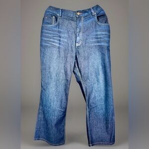 Tommy Bahama Indigo Palms Mens Wide Leg High Rise Denim Blue Jeans Size 40X26